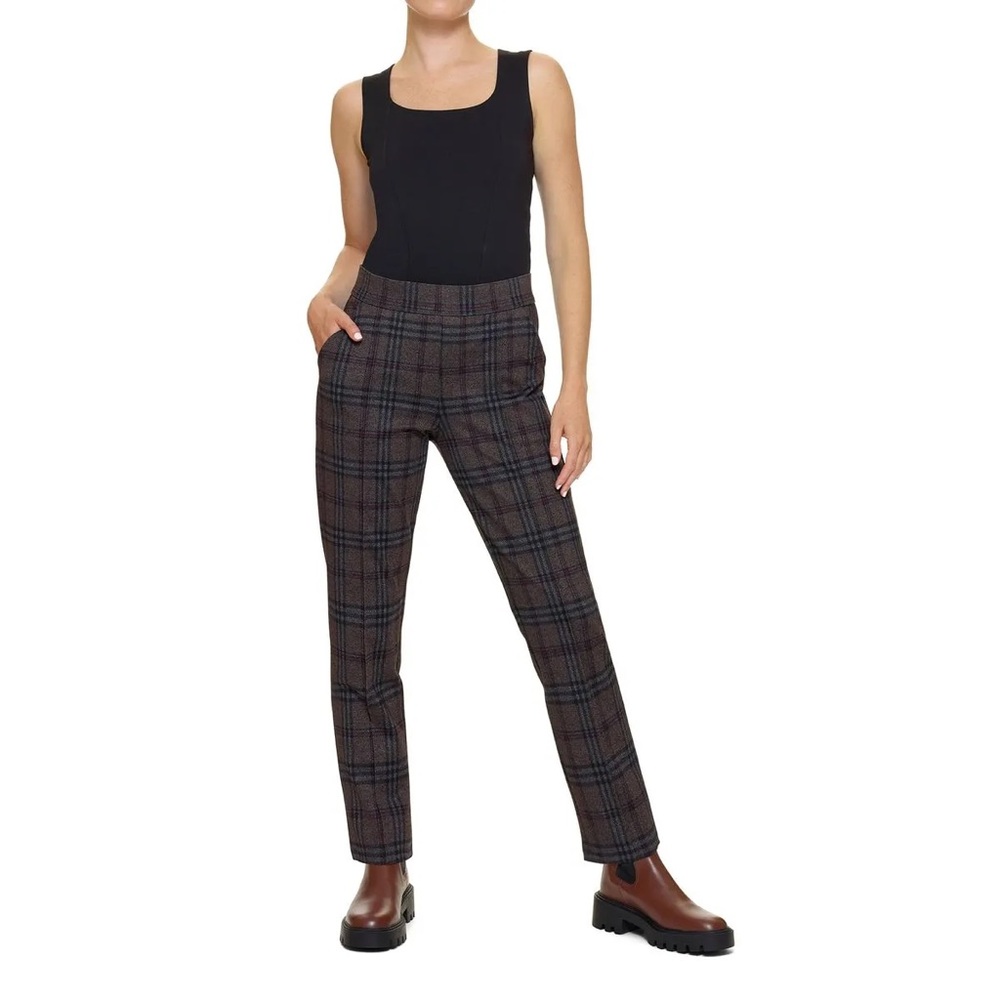 Hue Brown Mix Plaid Leggings. Like Brand New.
